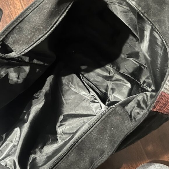 Victoria's Secret Pink Silver Stripe Sequin Bling Weekender Tote Bag - Picture 4 of 5